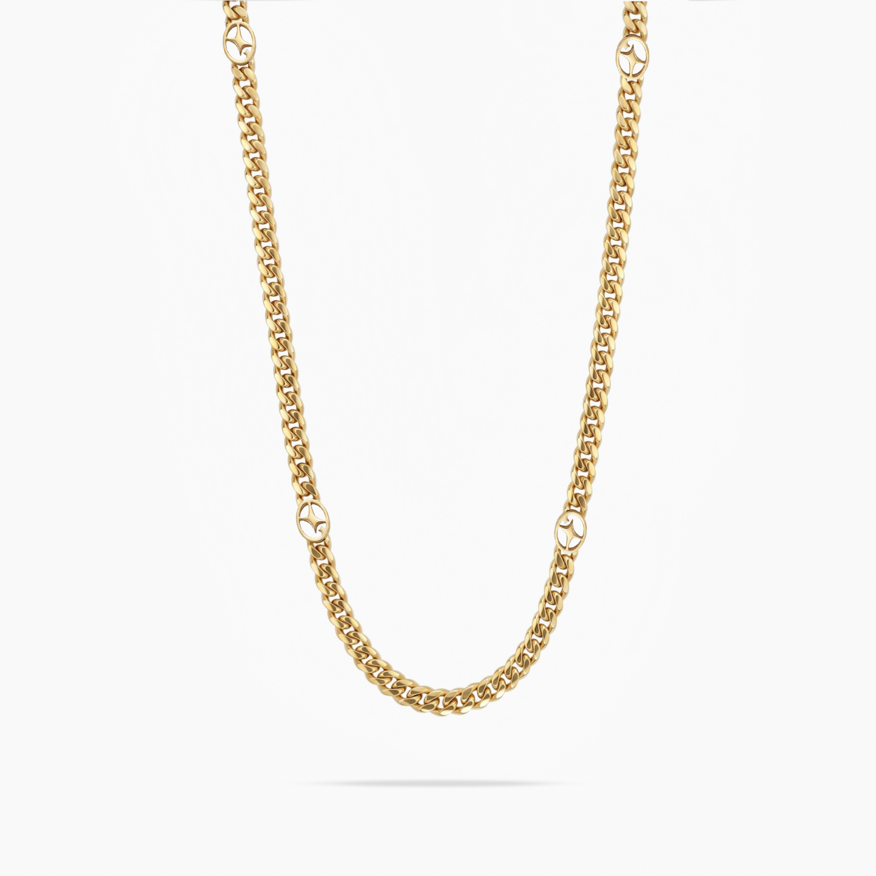 Chaîne Cuban link 4 mm Signature Dorée
