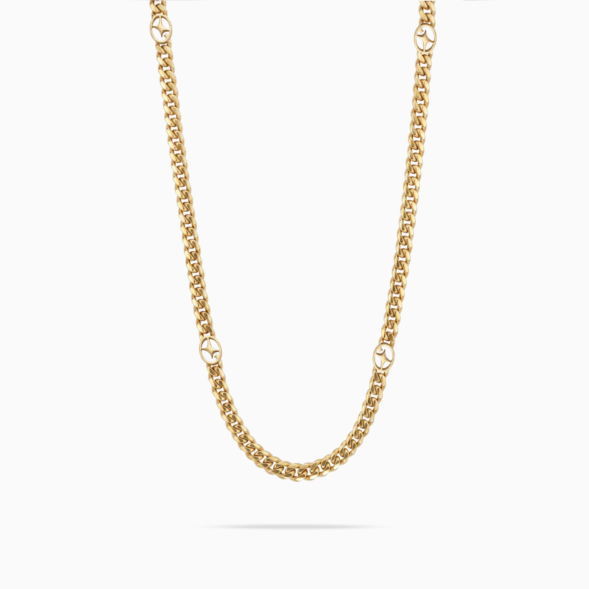 Chaîne Cuban link 4 mm Signature Dorée