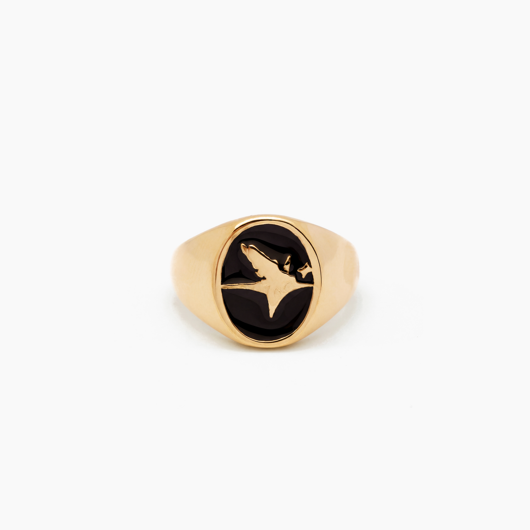 Eagle signet ring dorée