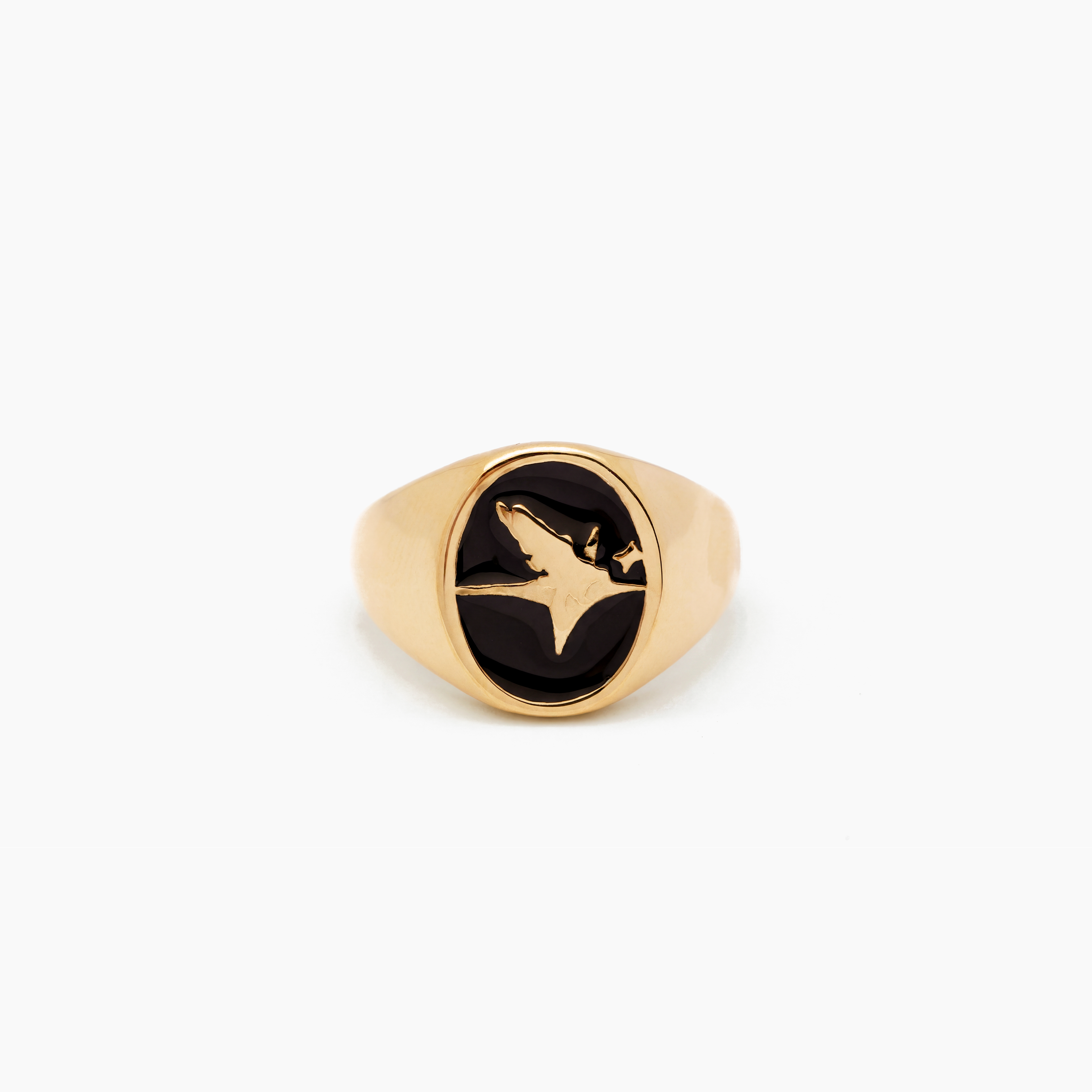 Eagle signet ring dorée