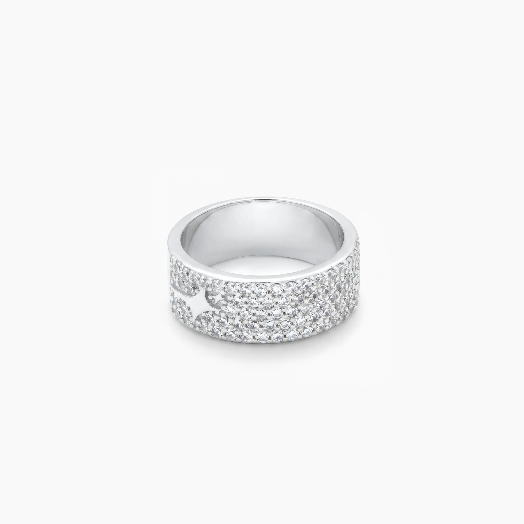 Iced band signature argentée