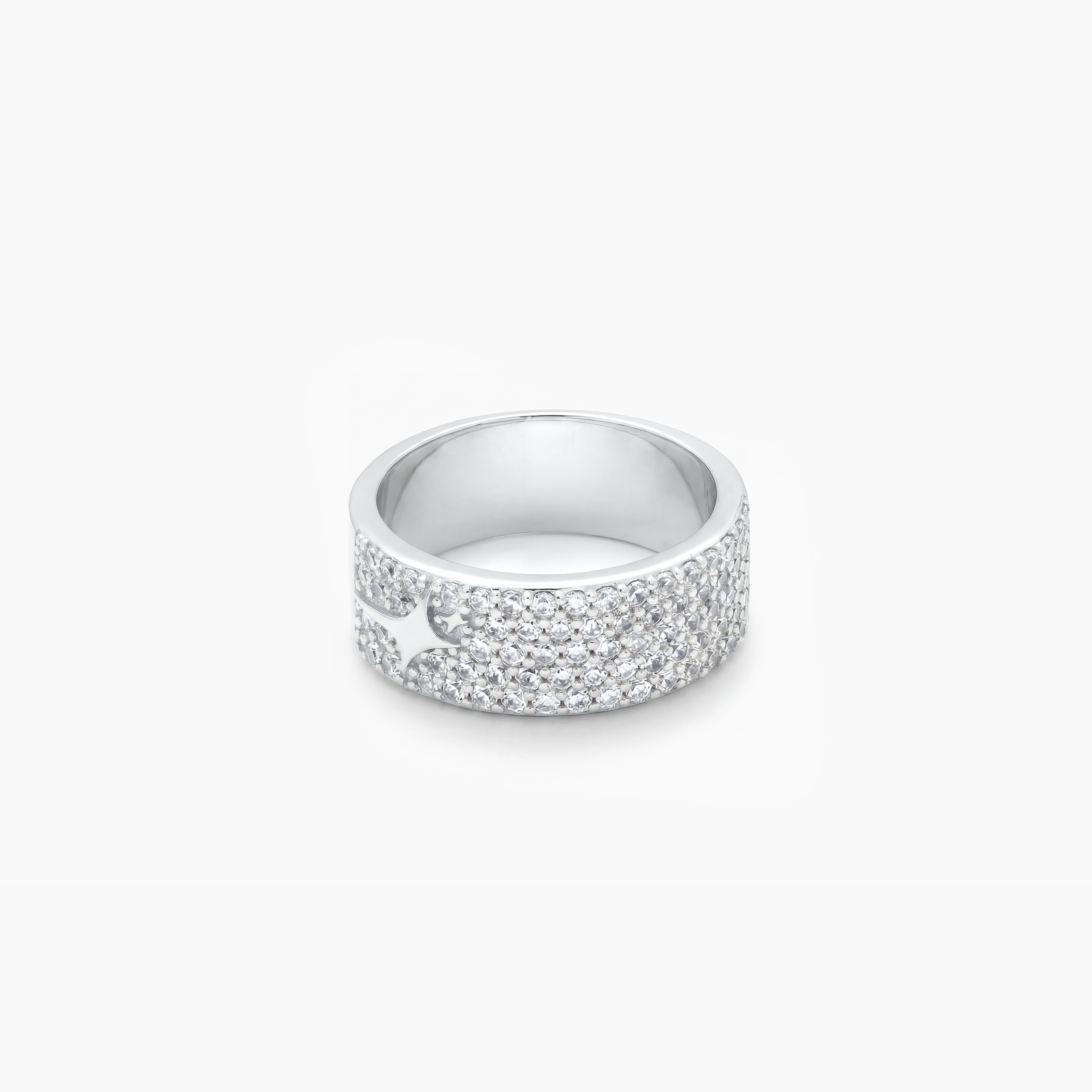 Iced band signature argentée