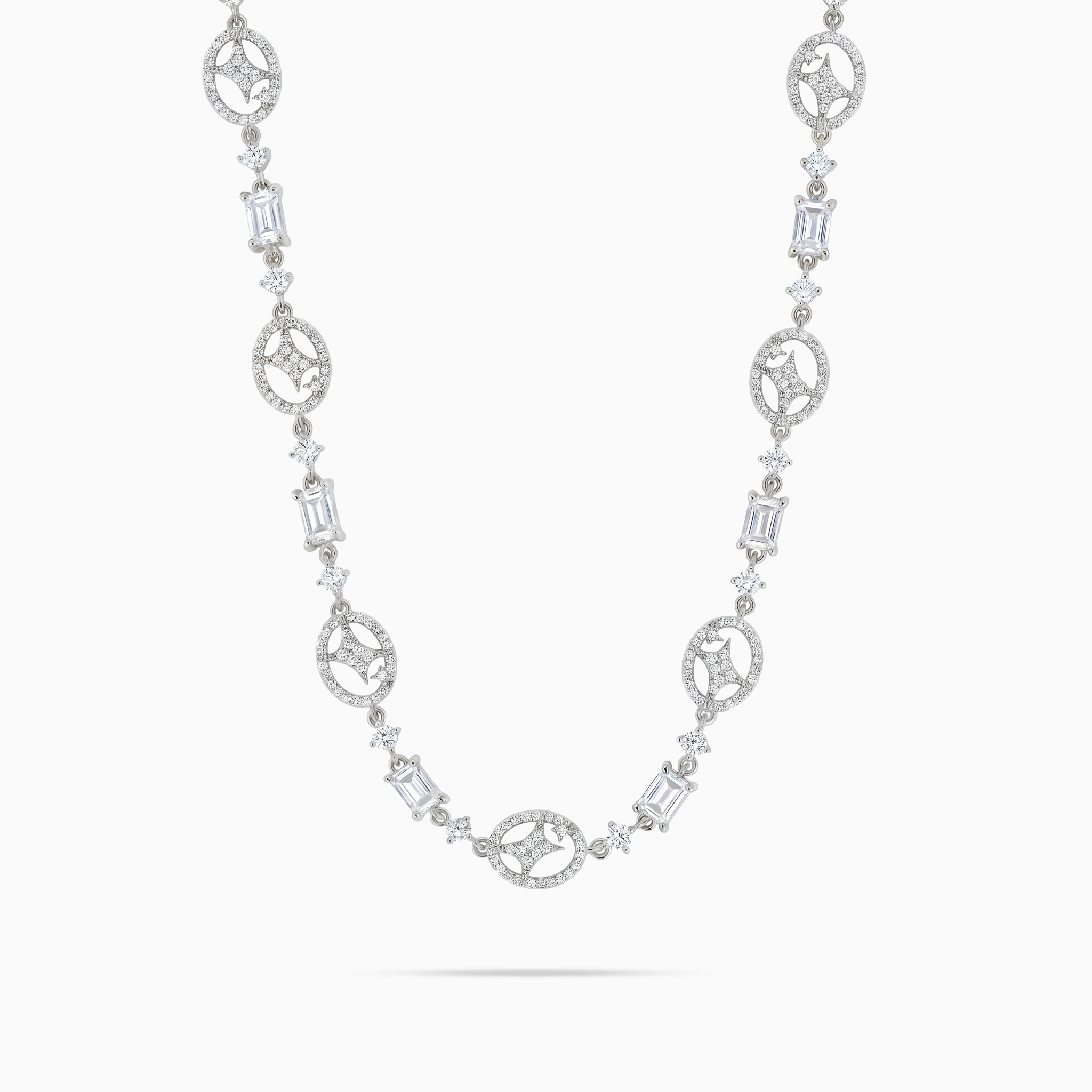 Chaîne Iced signature argentée