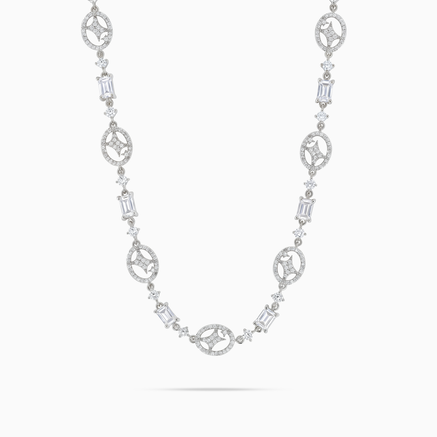 Chaîne Iced signature argentée