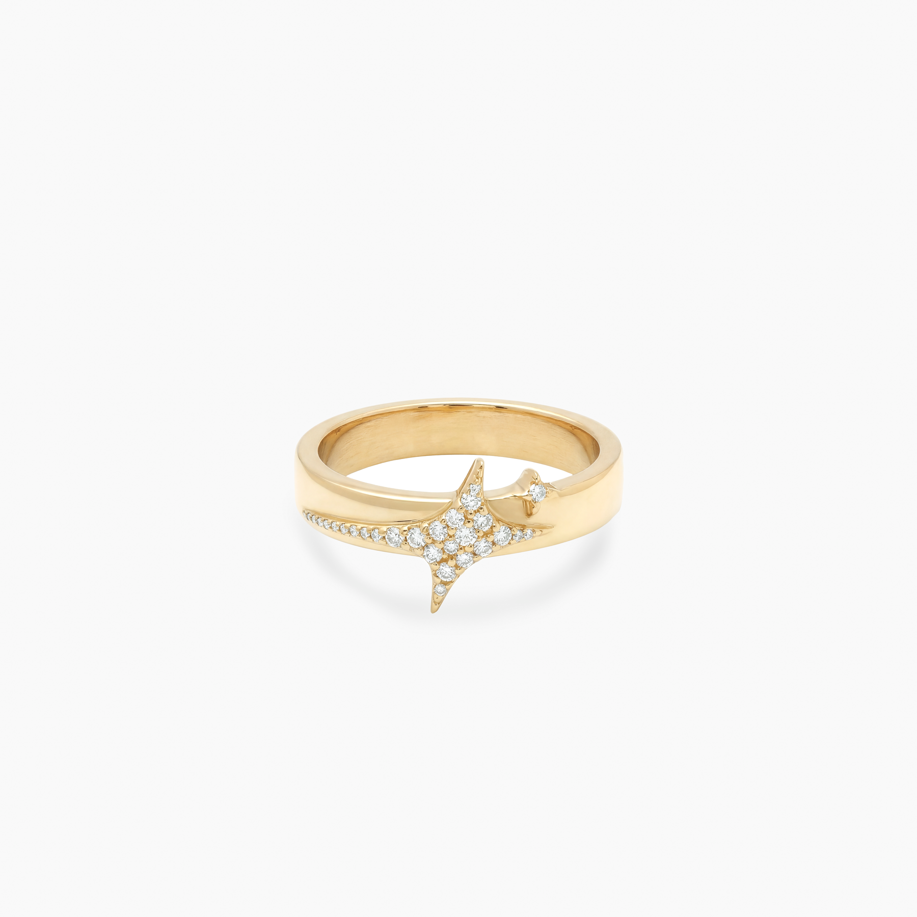 Iced signature ring dorée