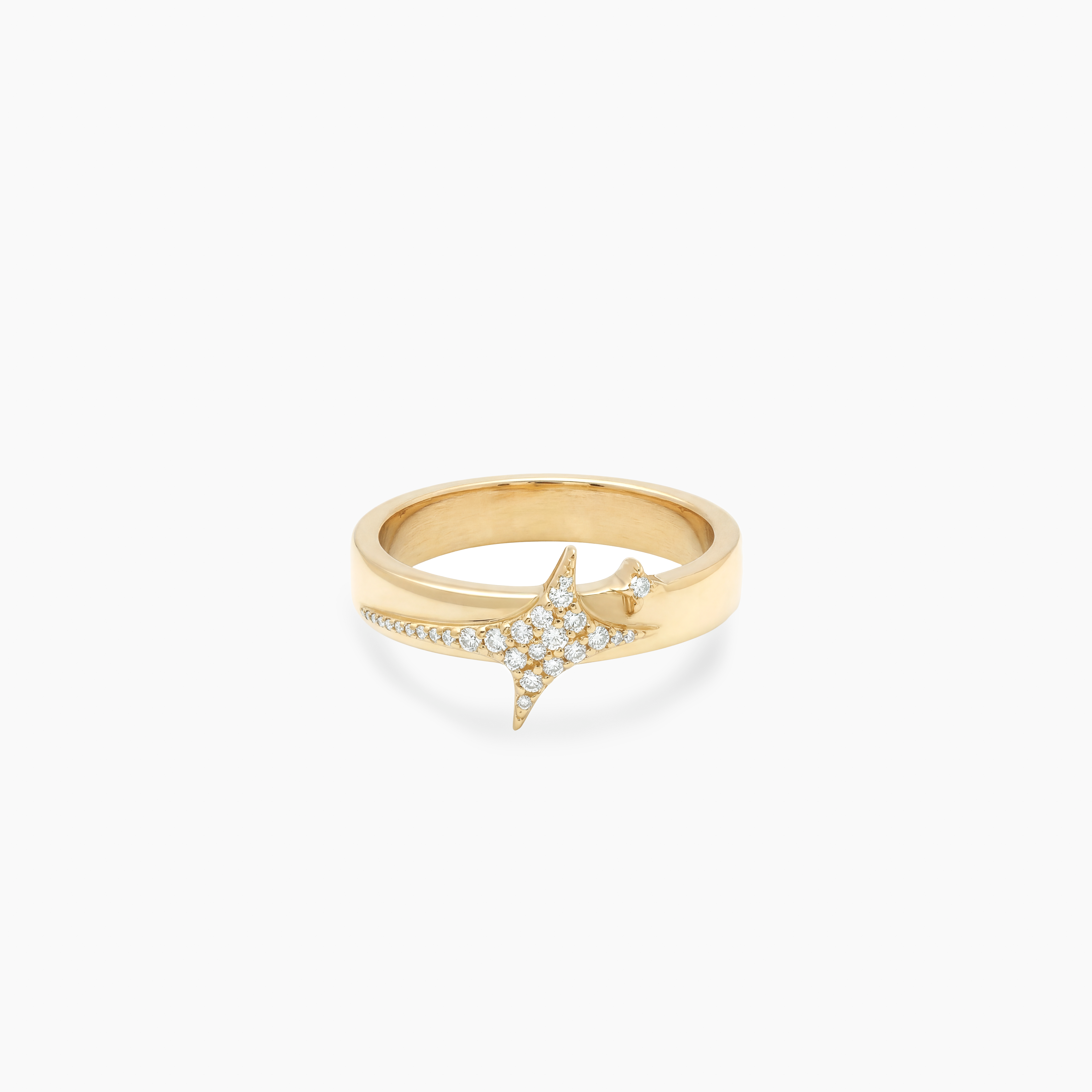 Iced signature ring dorée