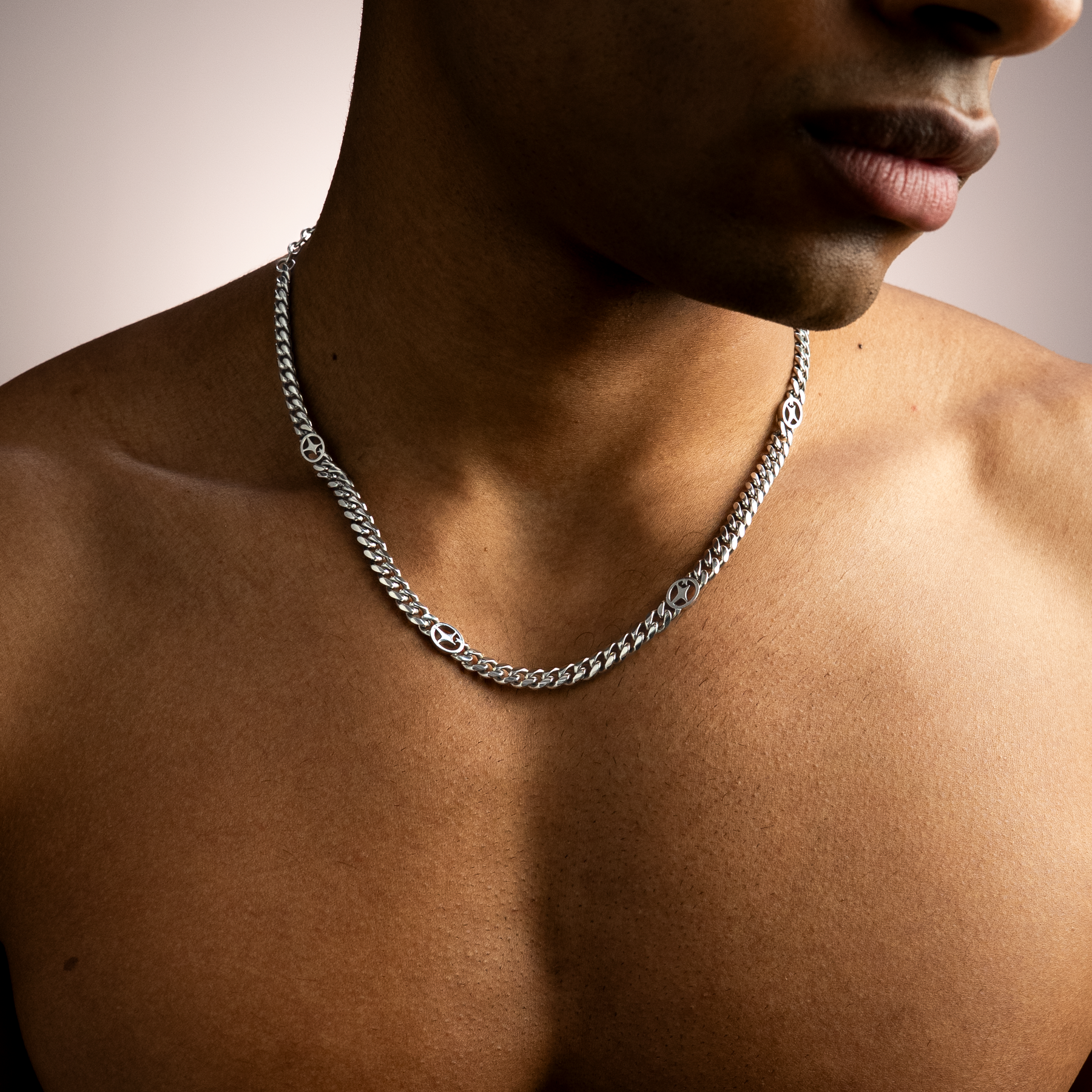 Chaîne Cuban link 6 mm Signature Argentée