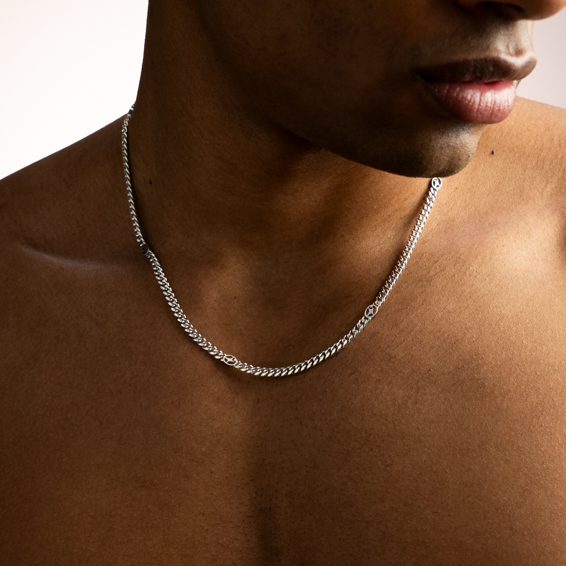 Chaîne Cuban link 4 mm Signature Argentée