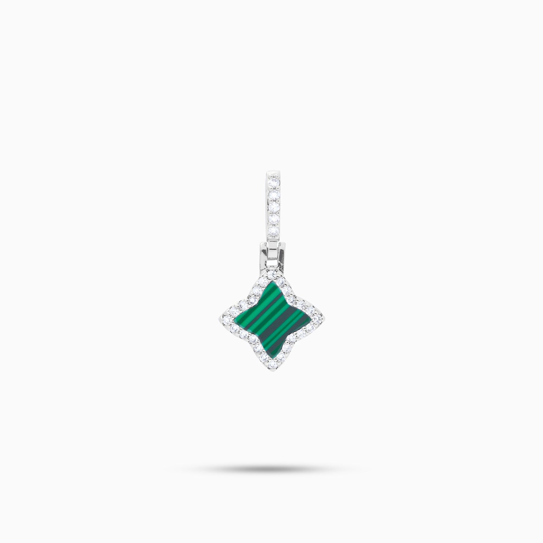 Flower argentée - Motif Vert