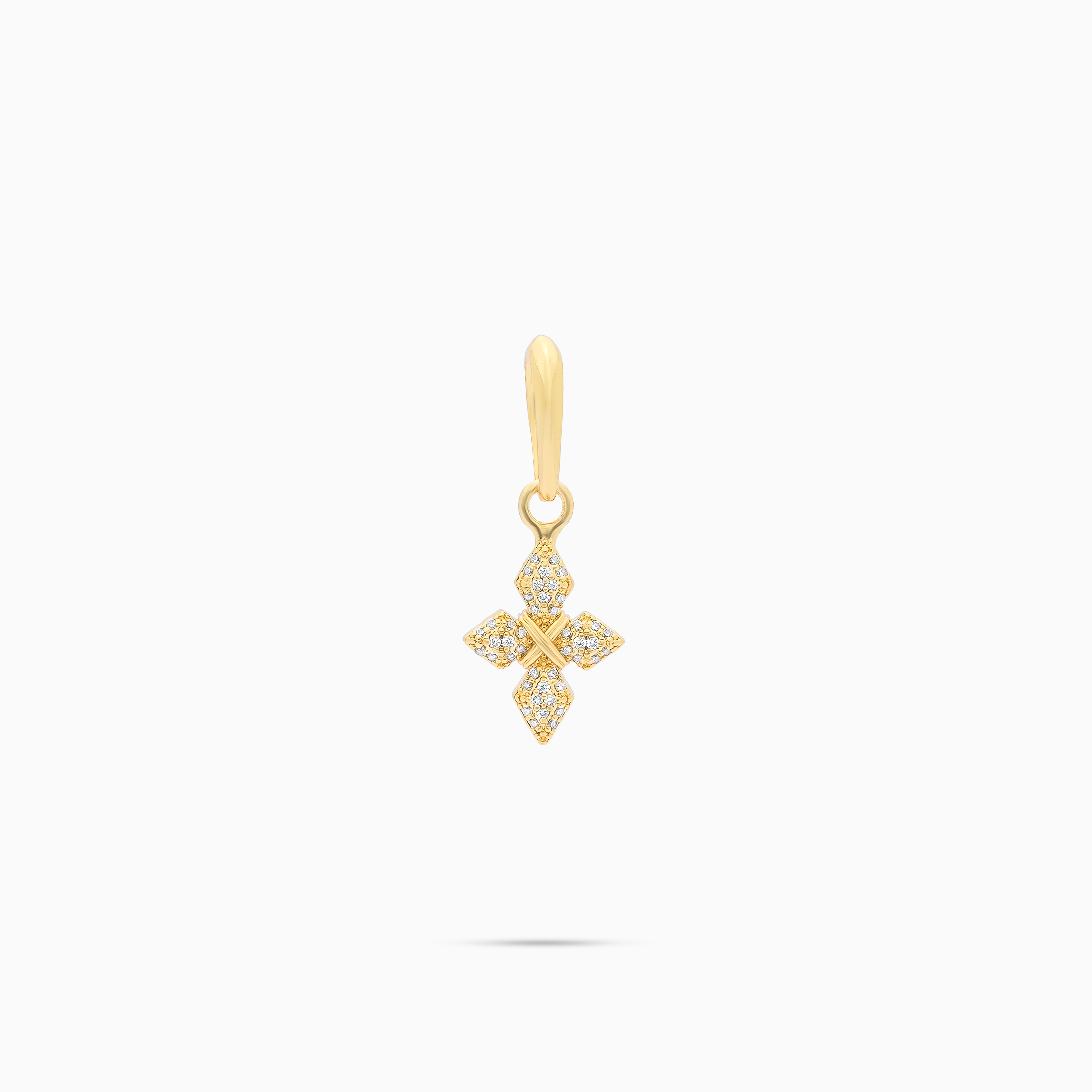 Pendentif Iced Crossed Star-S - Doré