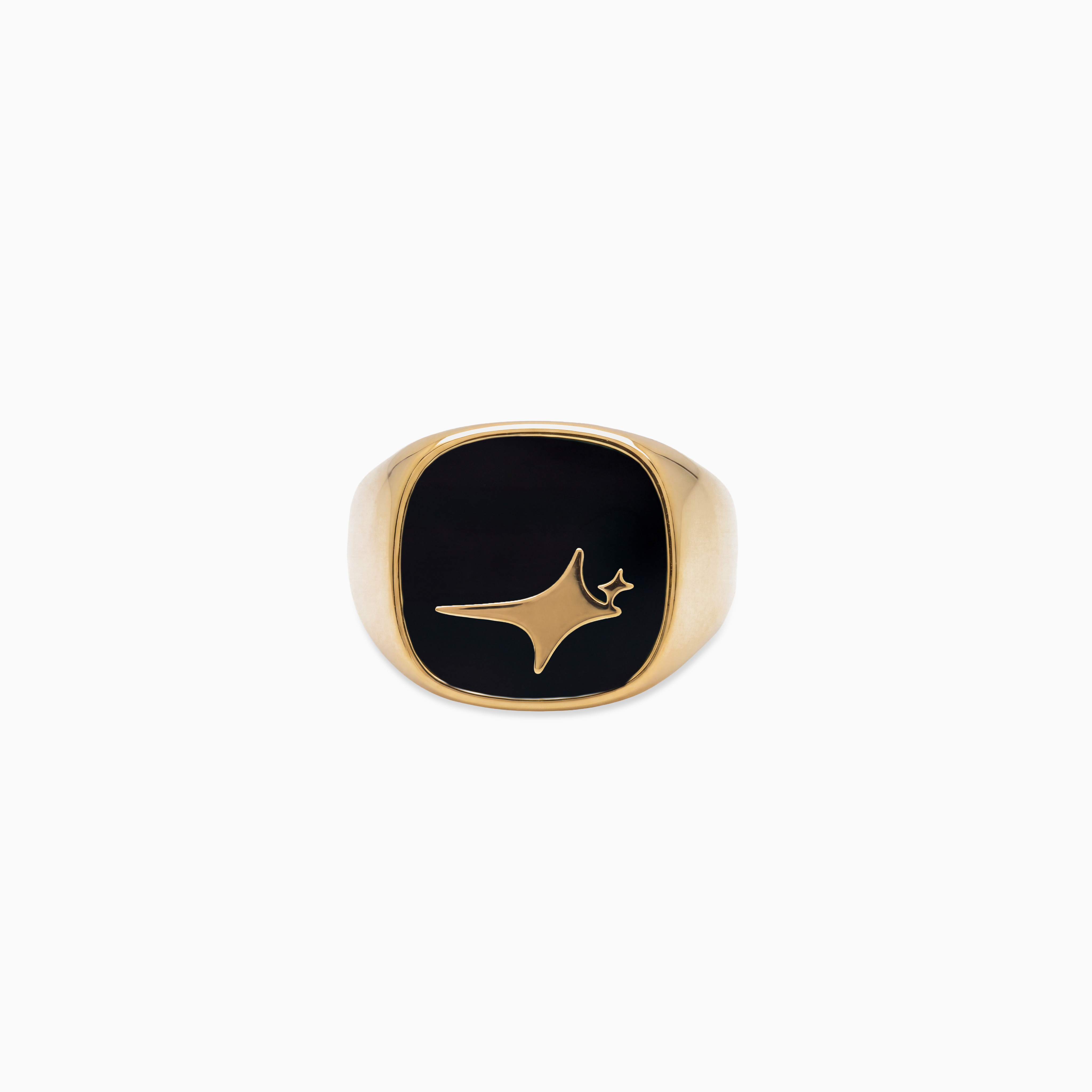 Raw Ring Dorée - Motif Noir
