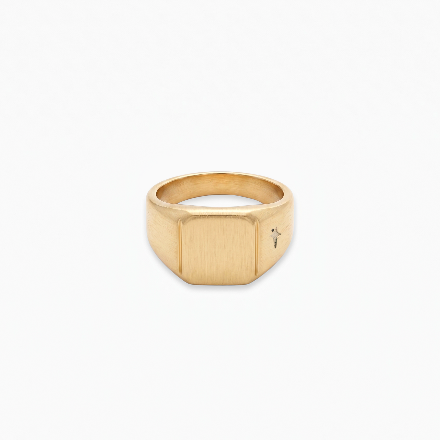 Square signet ring dorée