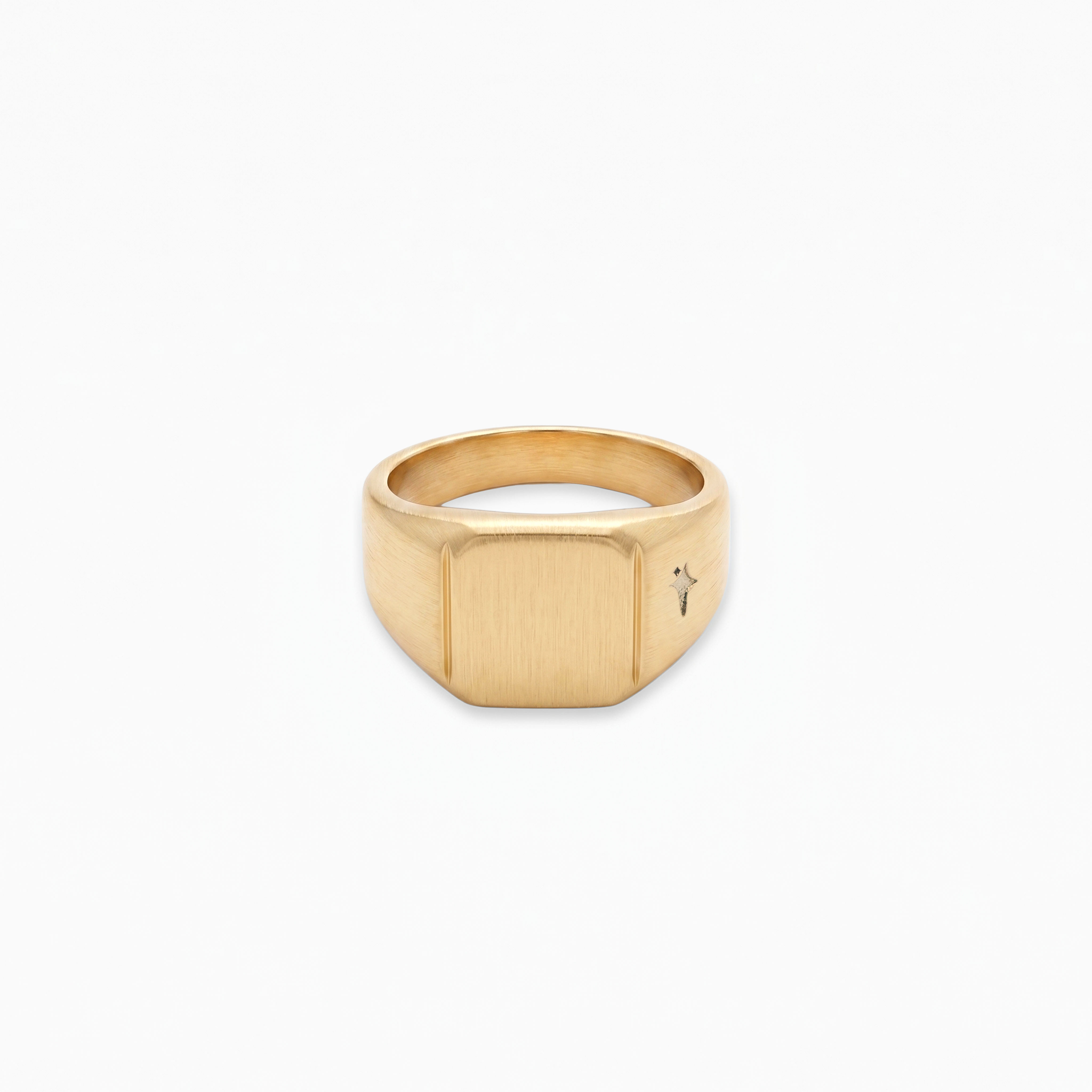 Square signet ring dorée