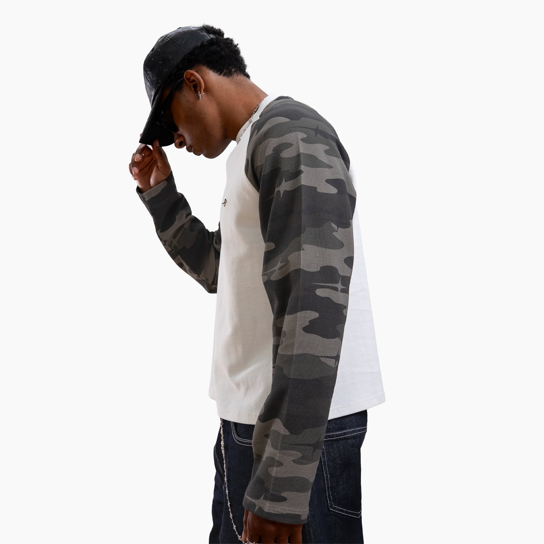 Camo waffle long sleeve - Vert