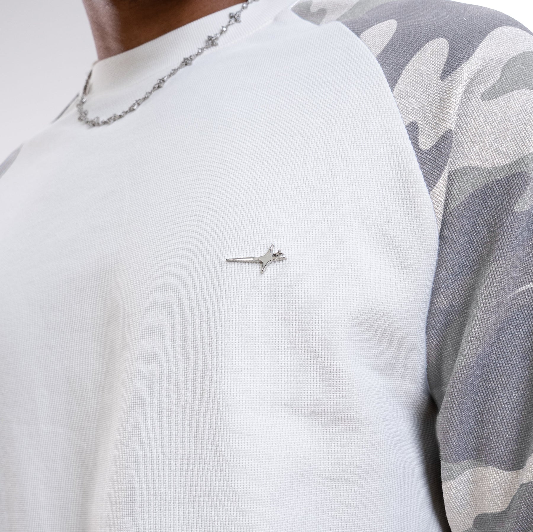 Camo waffle long sleeve - Gris