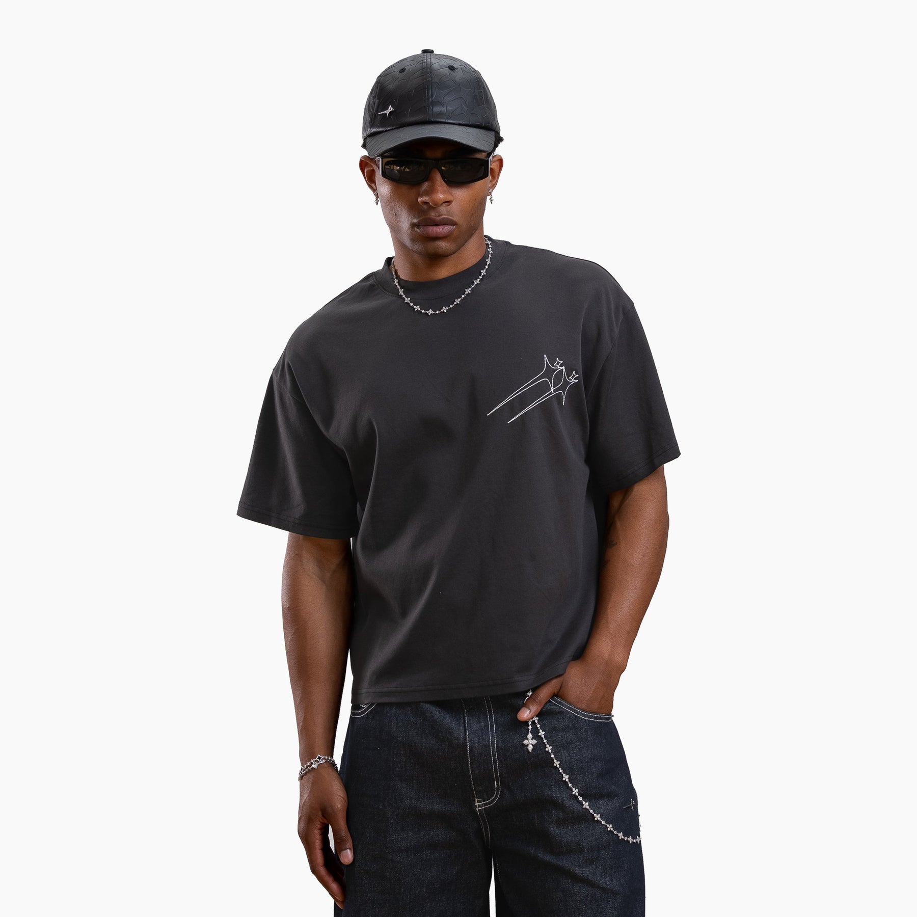T-shirt Twin Stars - Noir