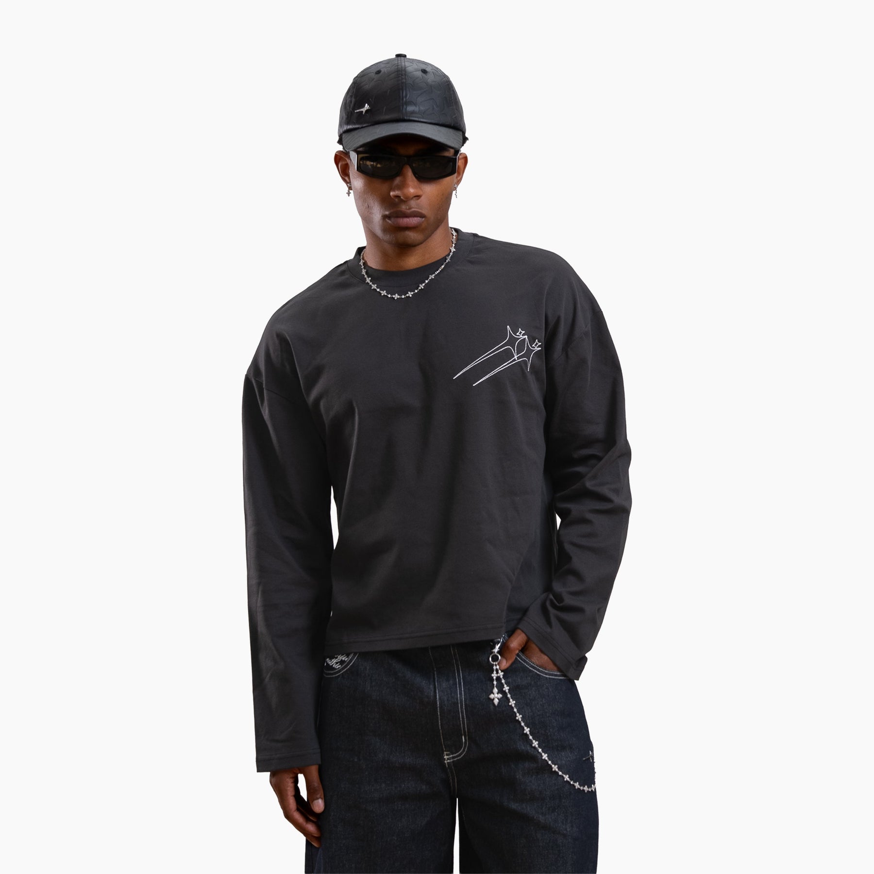 Long sleeve Twin Stars - Noir