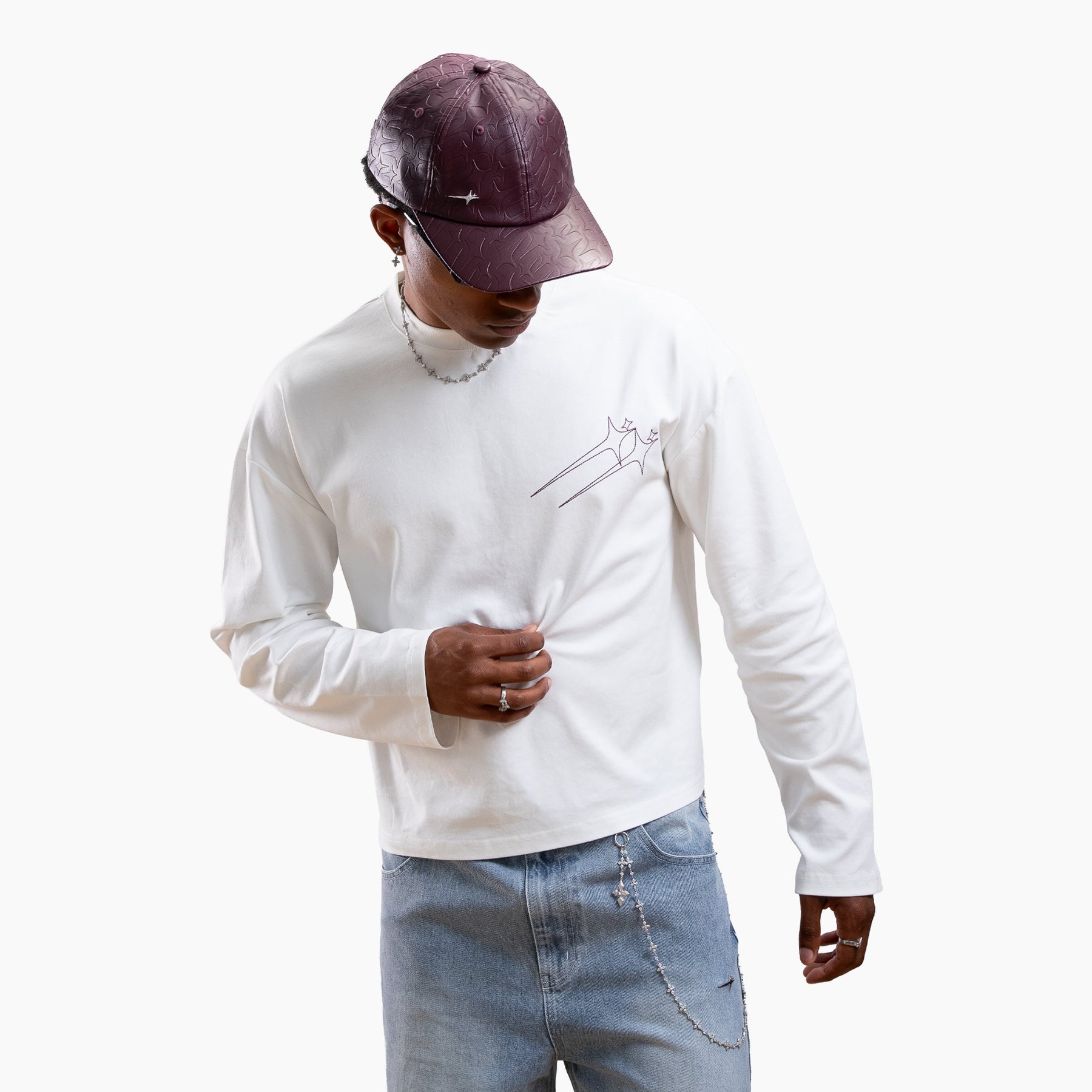 Long sleeve Twin Stars - Blanc